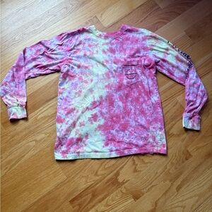 Pink and Yellow Tie-Dye Long Sleeve Provincetown, MA Tee